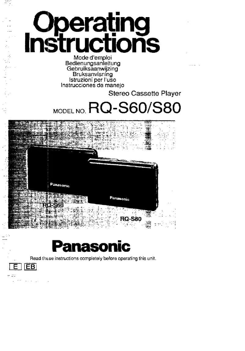 Page n°1 - Manuel utilisateur Panasonic RQ-S60