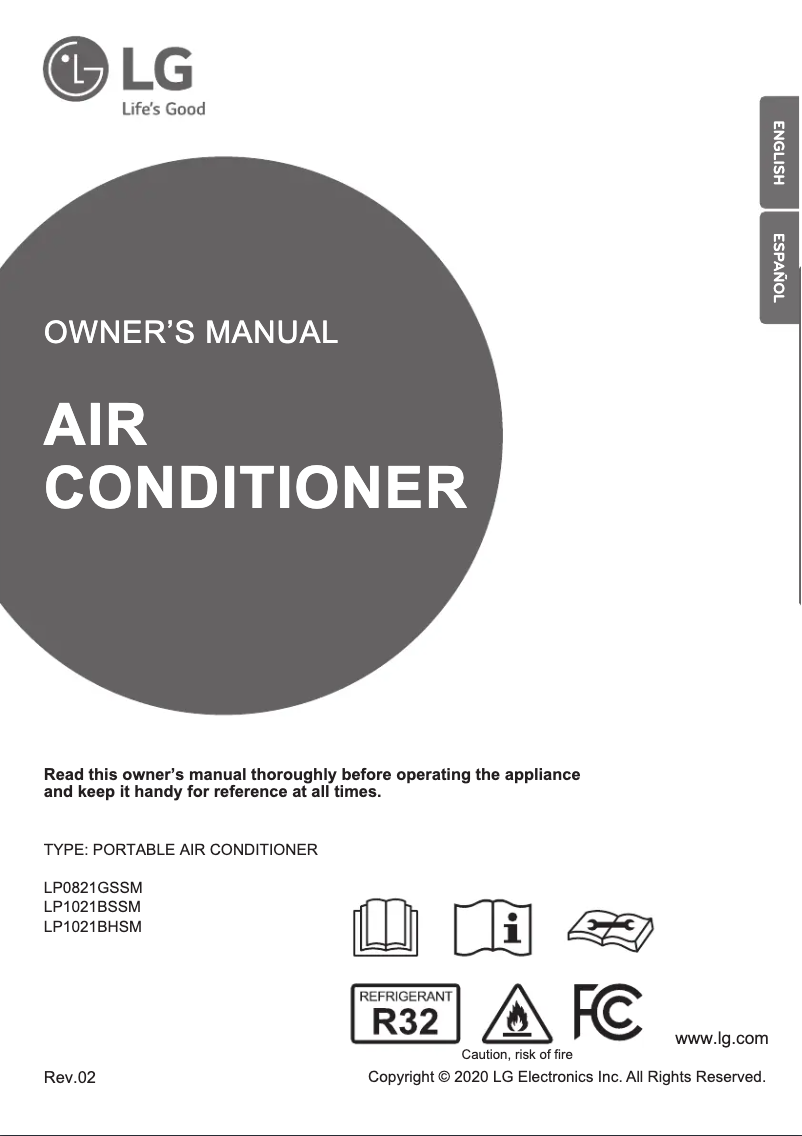 Page n°1 - Manuel utilisateur LG LP0821GSSM