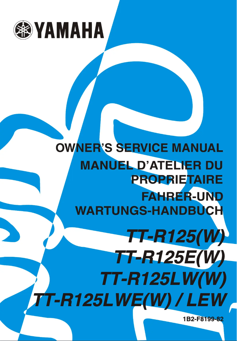 Page n°1 - Manuel utilisateur Yamaha TT-R125LWE (2006)