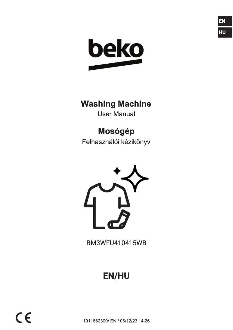 Page 1 de la notice Manuel utilisateur Beko BM3WFU410415WB