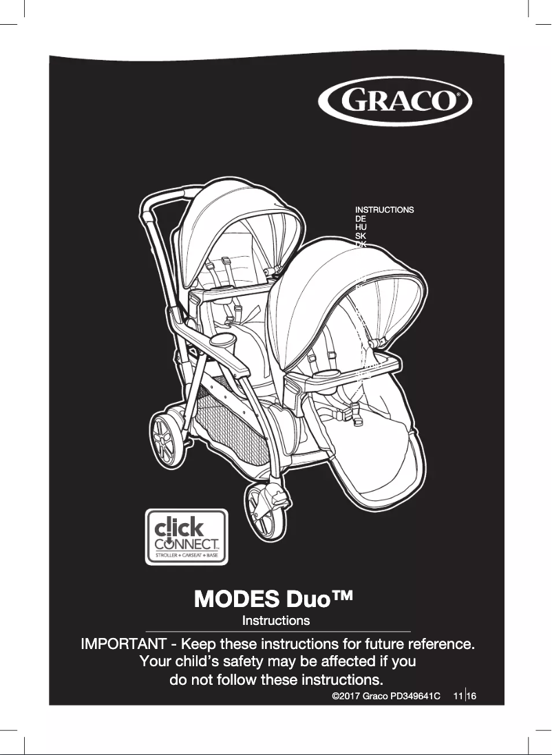 Page 1 de la notice Manuel utilisateur Graco Modes Duo