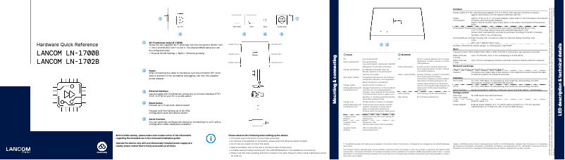 Page 1 de la notice Manuel utilisateur Lancom LN-1700B