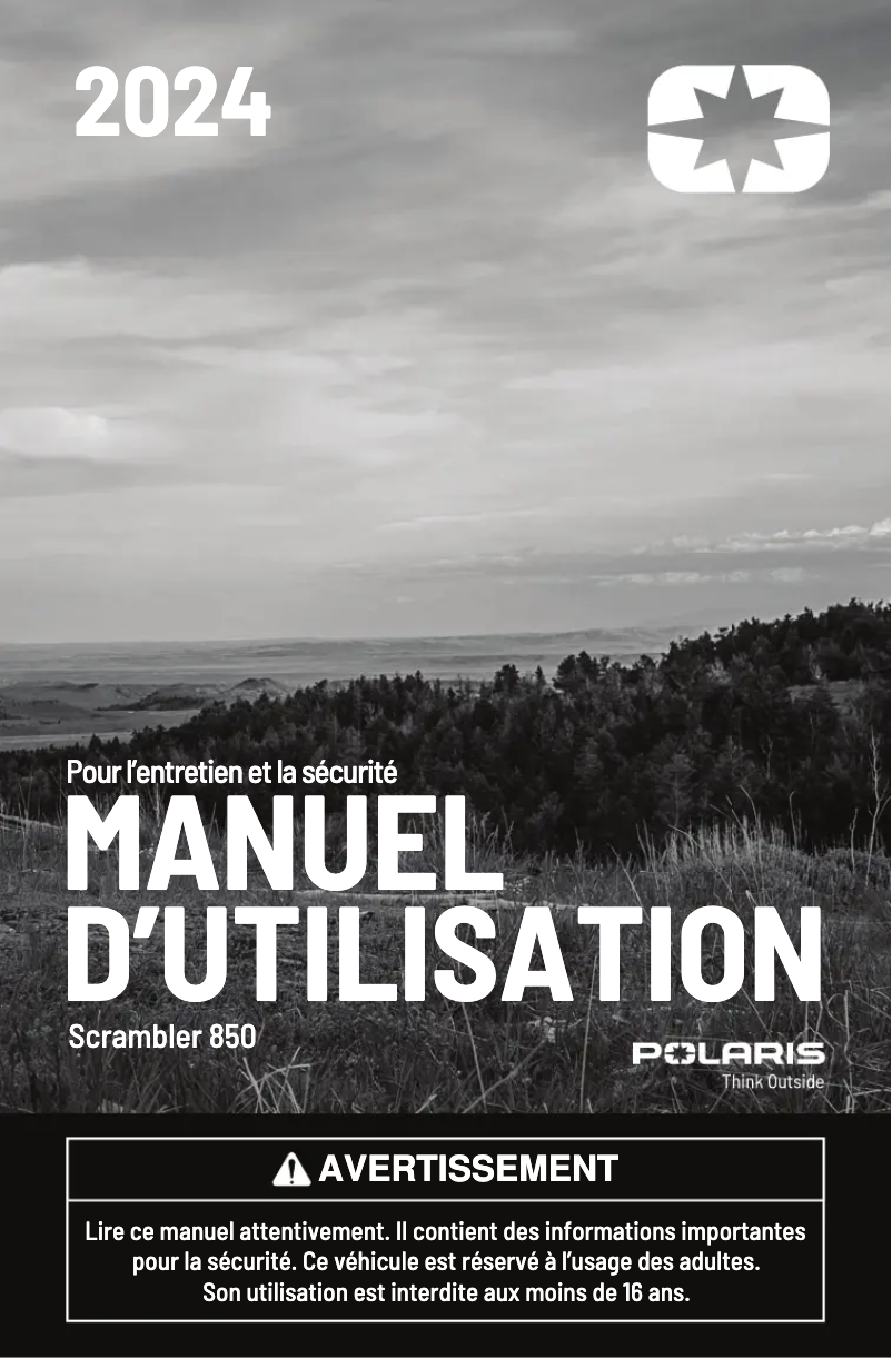Image de la première page du manuel de l'appareil Scrambler 850 (2024)