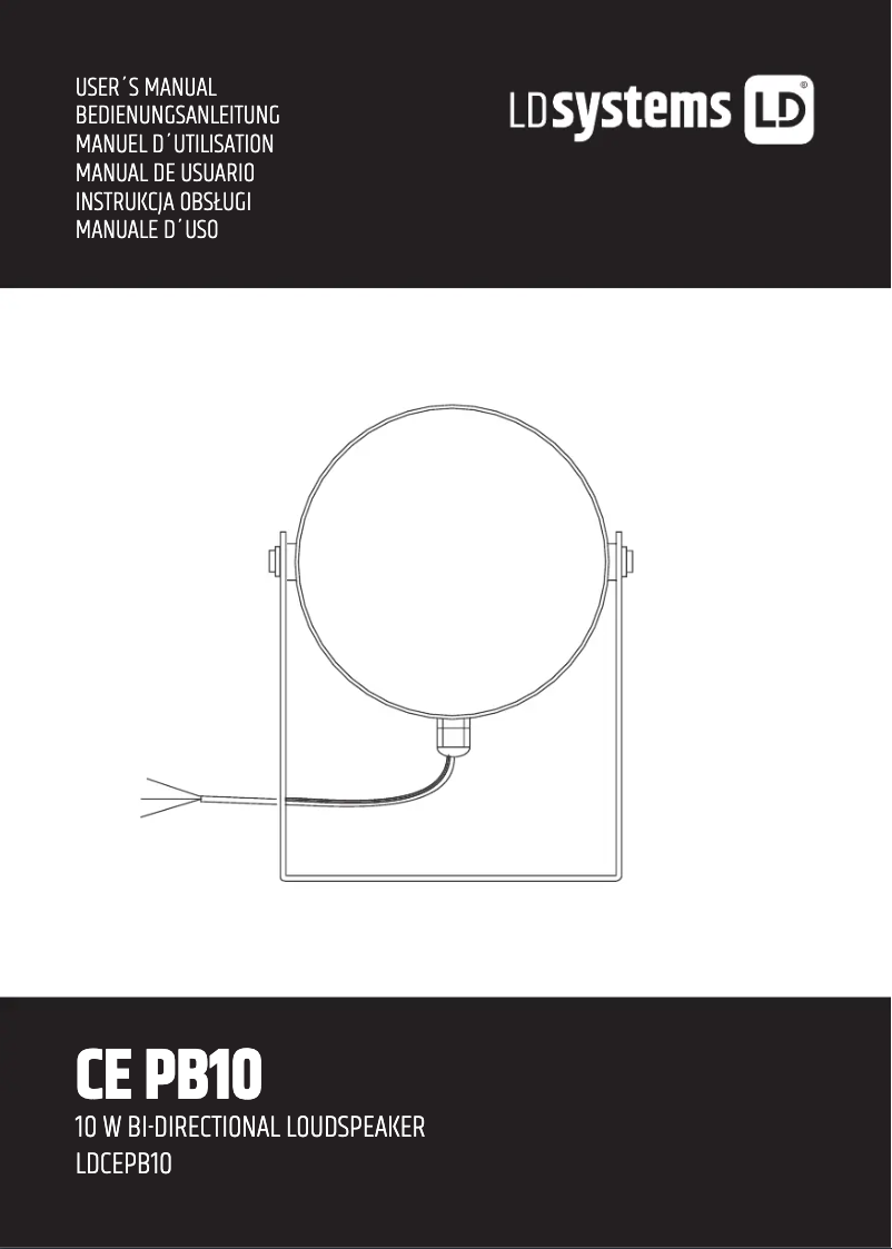 Image de la première page du manuel de l'appareil CE PB10