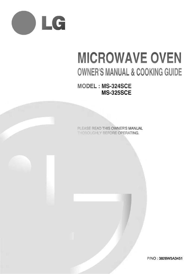Page 1 de la notice Manuel utilisateur LG MS-324SCE