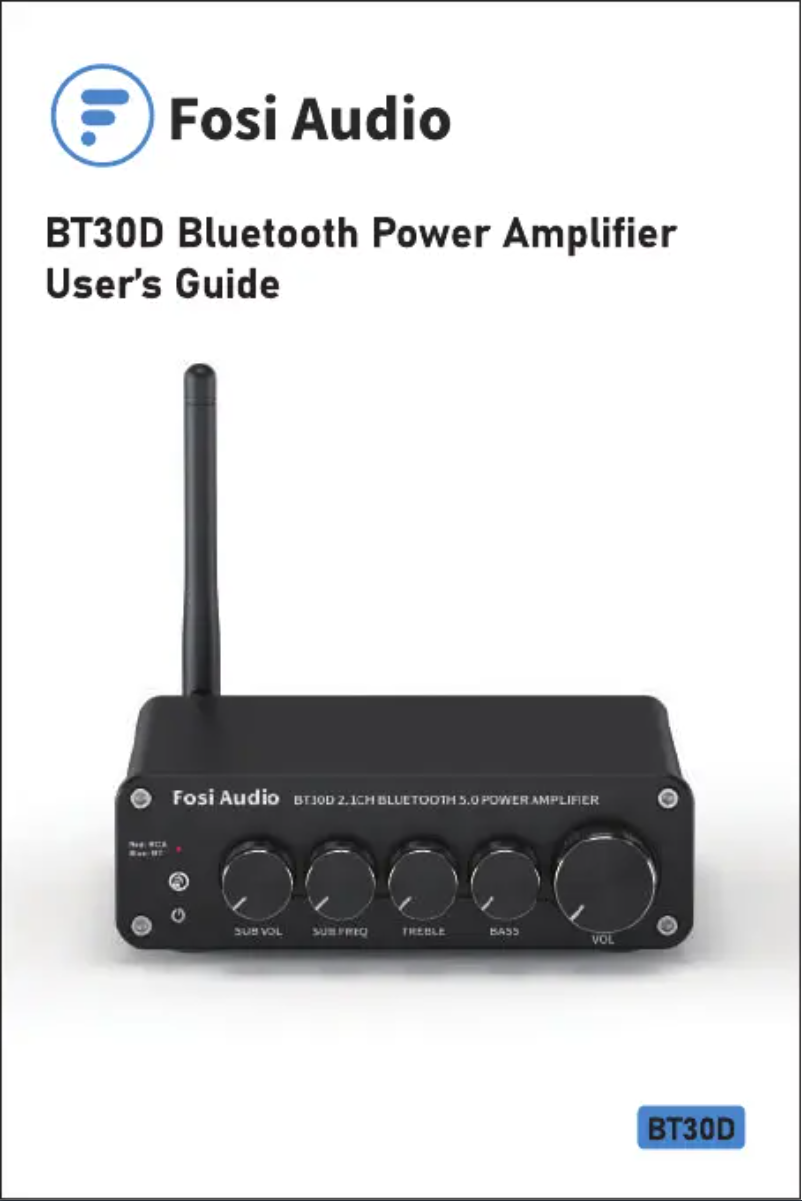 Page n°1 - Manuel utilisateur Fosi Audio BT30D