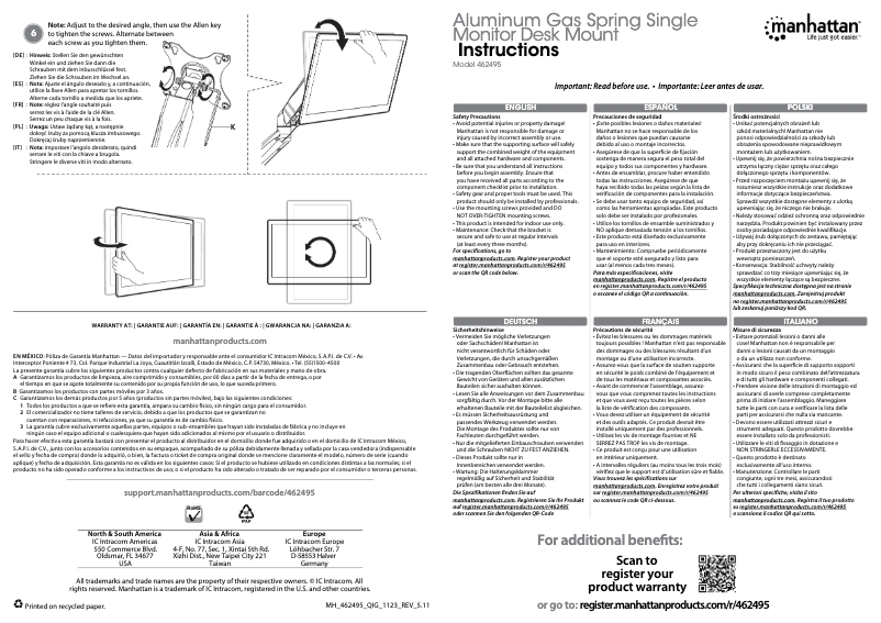 First page image of the manual for 462495
