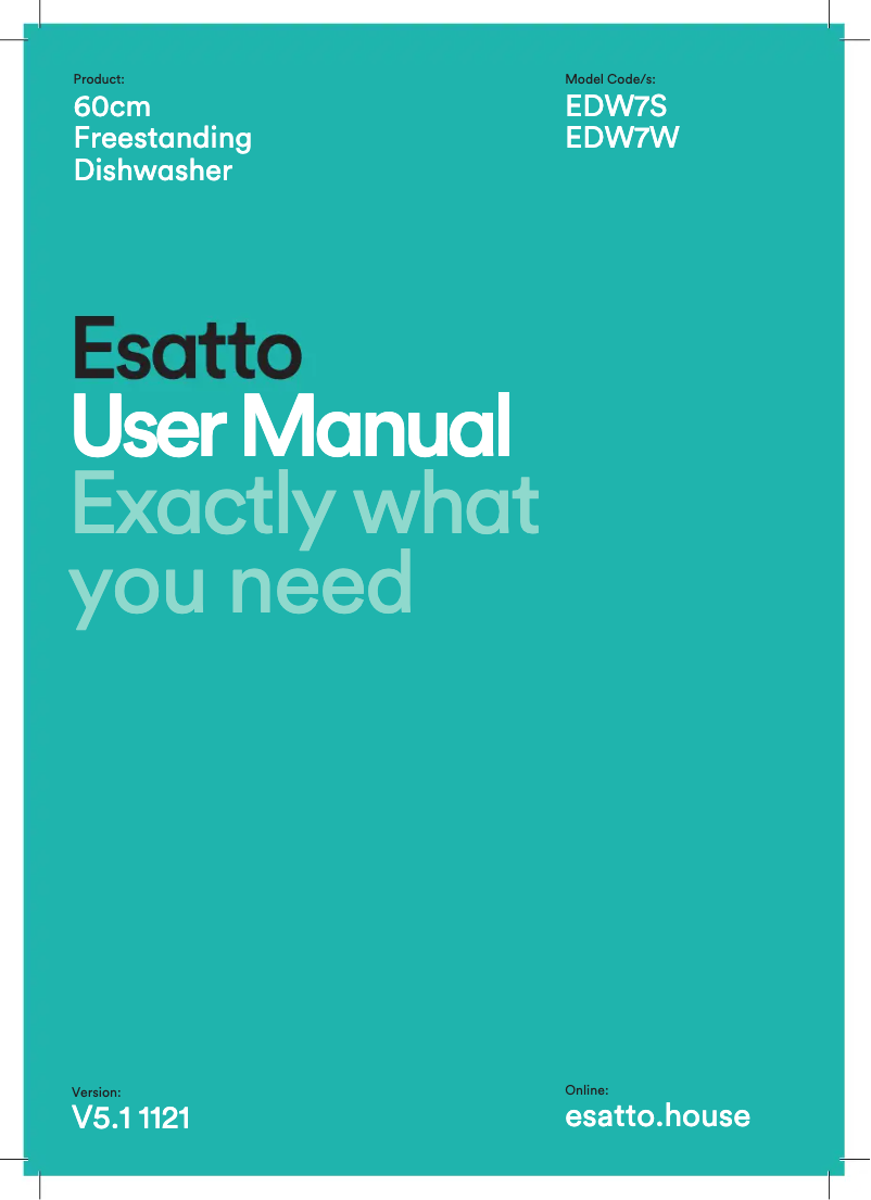 Page n°1 - Manuel utilisateur Esatto EDW7S