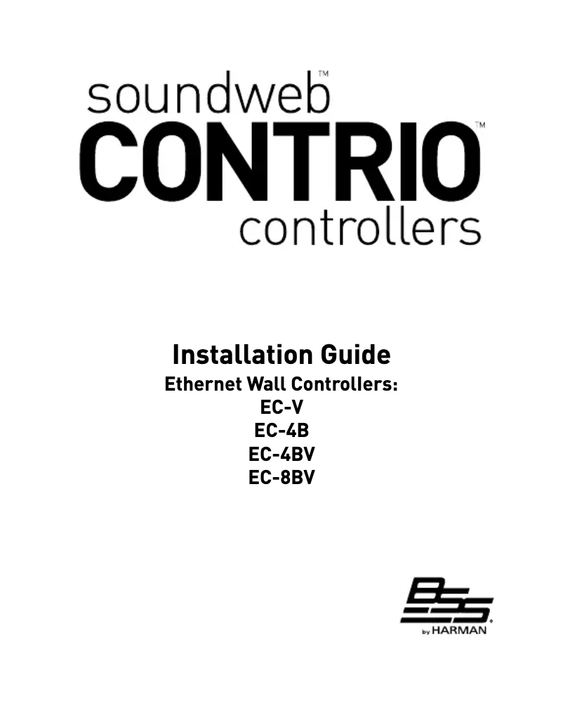 Page n°1 - Manuel utilisateur BSS Audio Soundweb Contrio EC-4BV