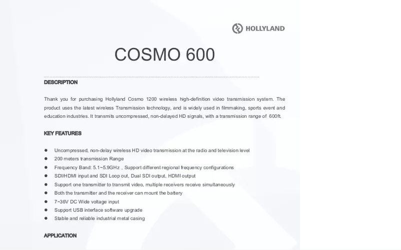 Page n°1 - Manuel utilisateur Hollyland Cosmo 600