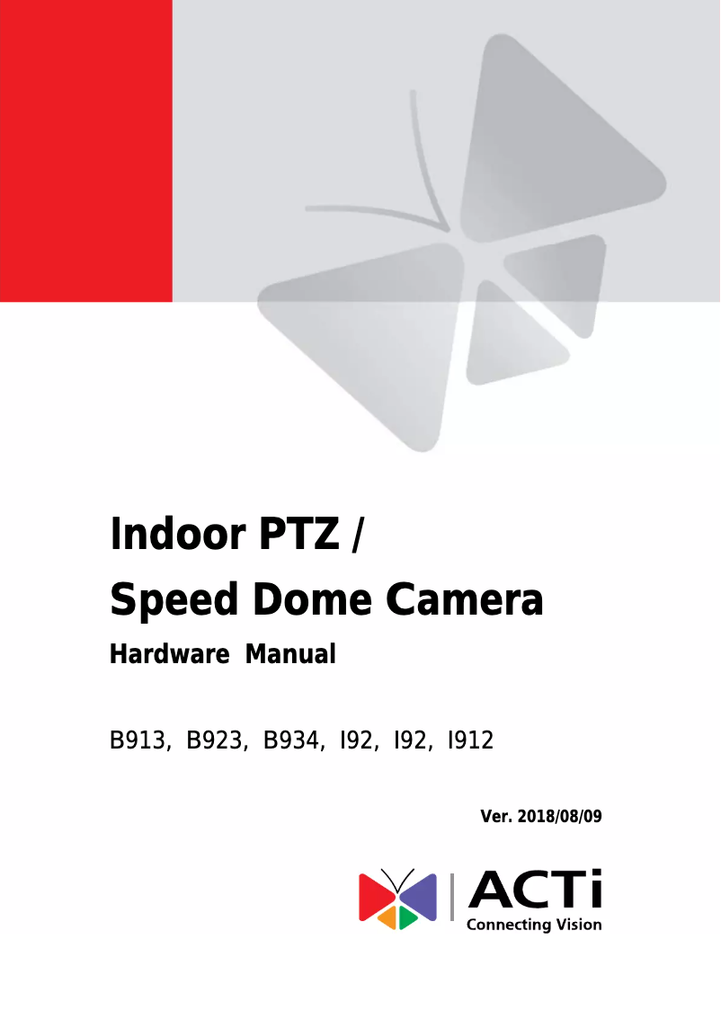 Page 1 de la notice Mode d'emploi ACTi B913