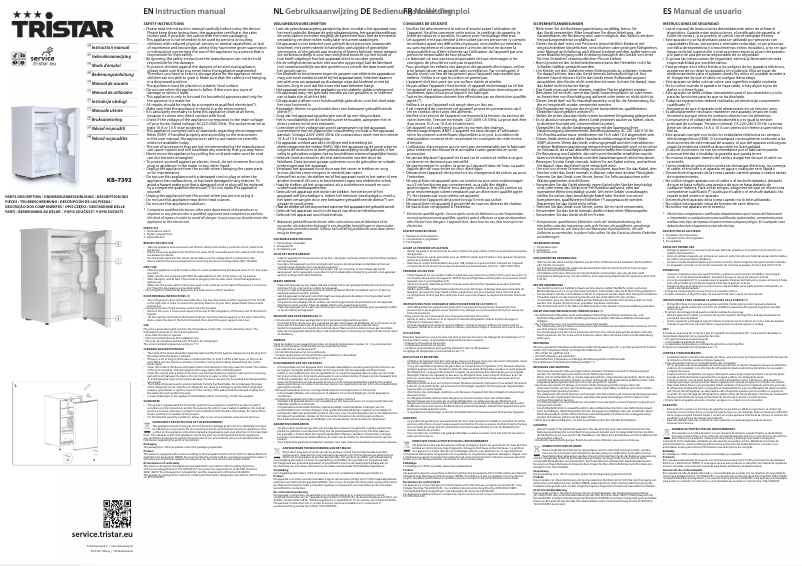 Page n°1 - Manuel utilisateur TriStar KB-7392