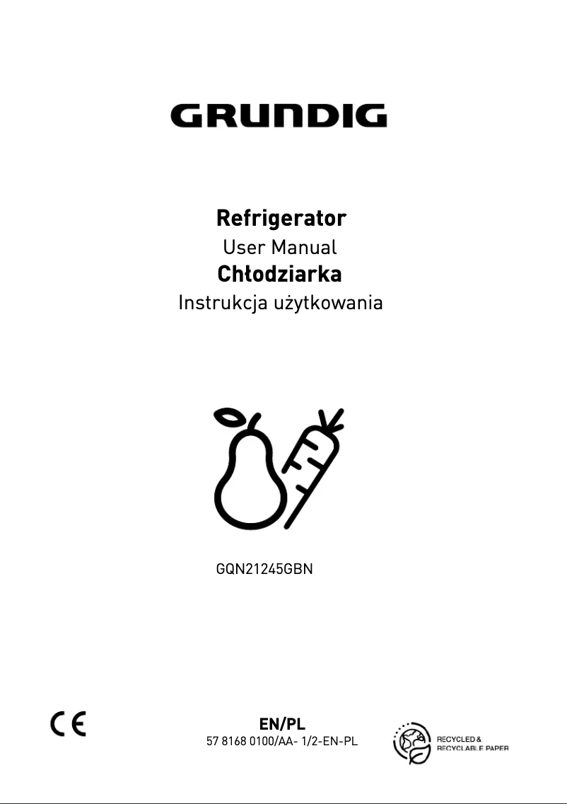 Image de la première page du manuel de l'appareil GQN21245GBN