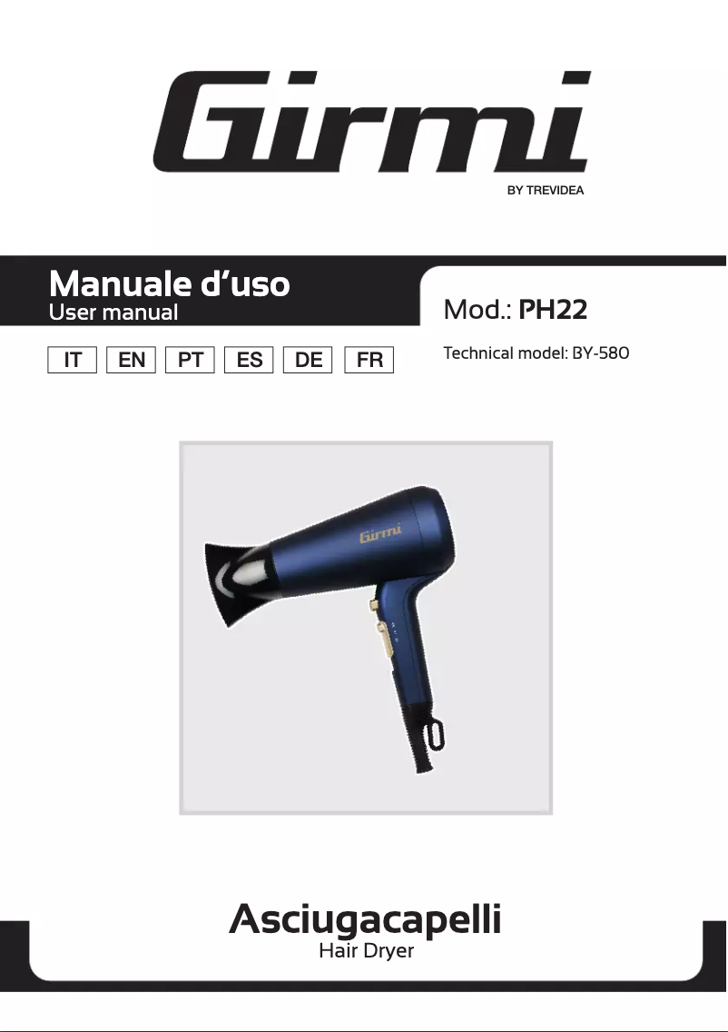 Page n°1 - Manuel utilisateur Girmi PH22
