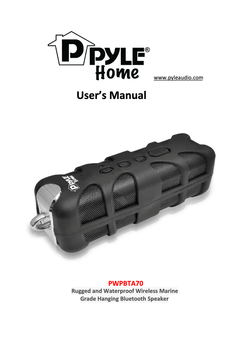 Page n°1 - Manuel utilisateur Pyle PWPBTA70