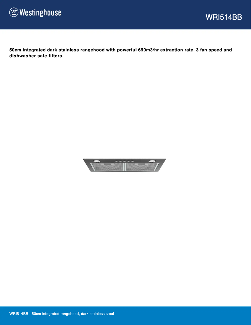 Image de la première page du manuel de l'appareil WRI514BB