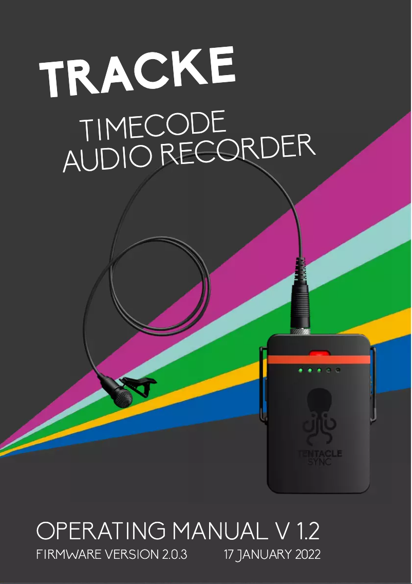 Page n°1 - Manuel utilisateur Tentacle Sync Track E