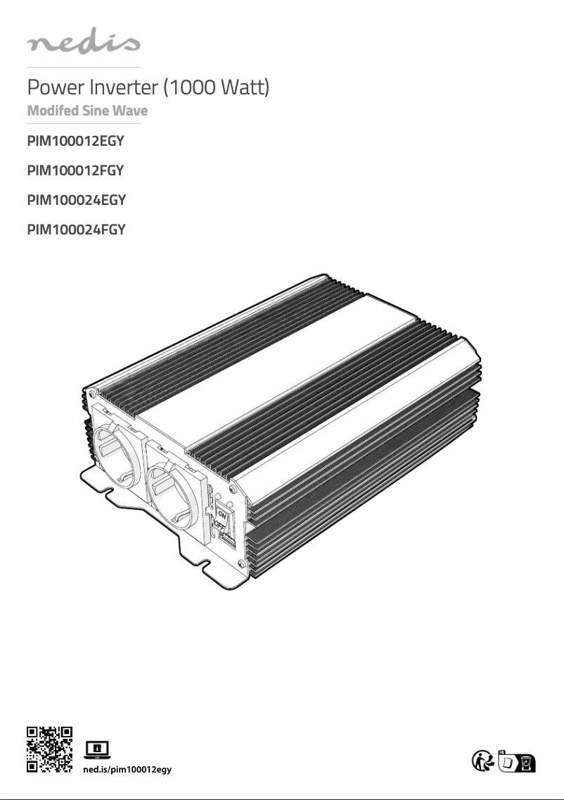 Page 1 de la notice Manuel utilisateur Nedis PIM100024EGY