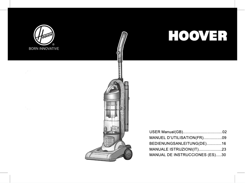 Page n°1 - Manuel utilisateur Hoover Vision Reach VR31VR10 011
