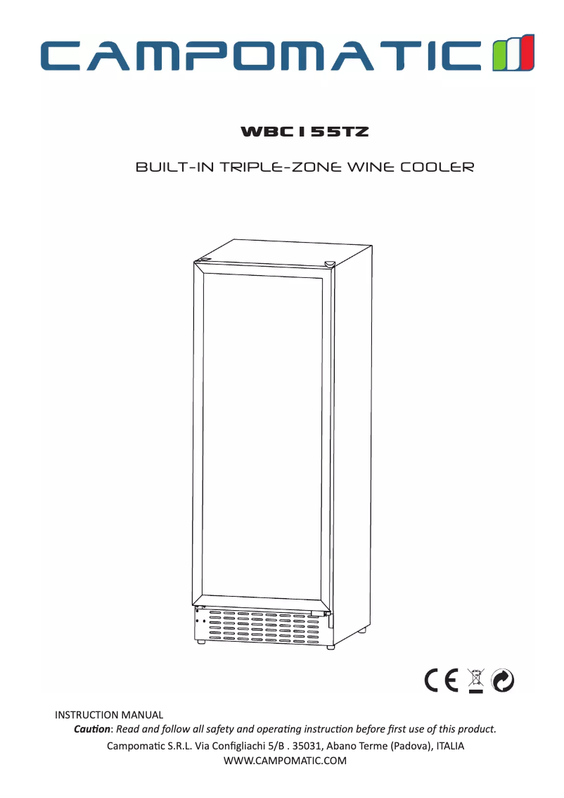 Página 1 del manual Manual de usuario Campomatic WBC155TZ