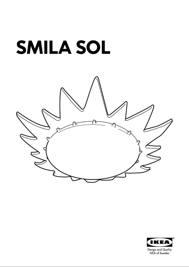 Image de la première page du manuel de l'appareil SMILA SOL
