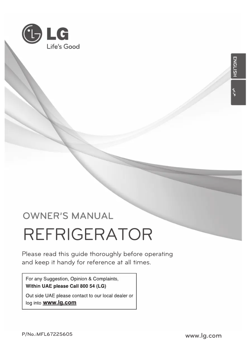 Page 1 de la notice Manuel utilisateur LG GR-051SNS