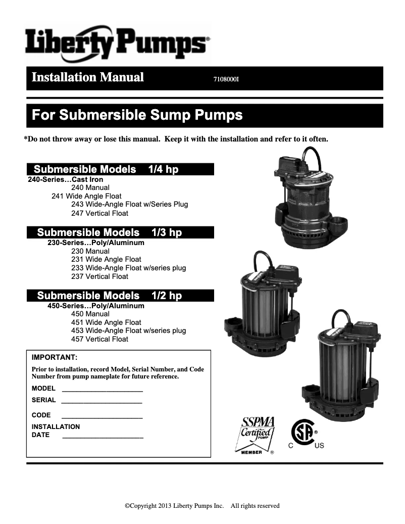 Image de la première page du manuel de l'appareil 230