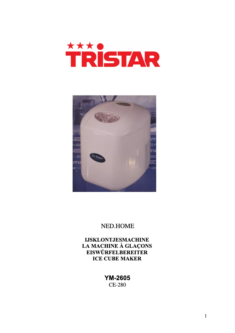Page 1 de la notice Manuel utilisateur TriStar YM-2605