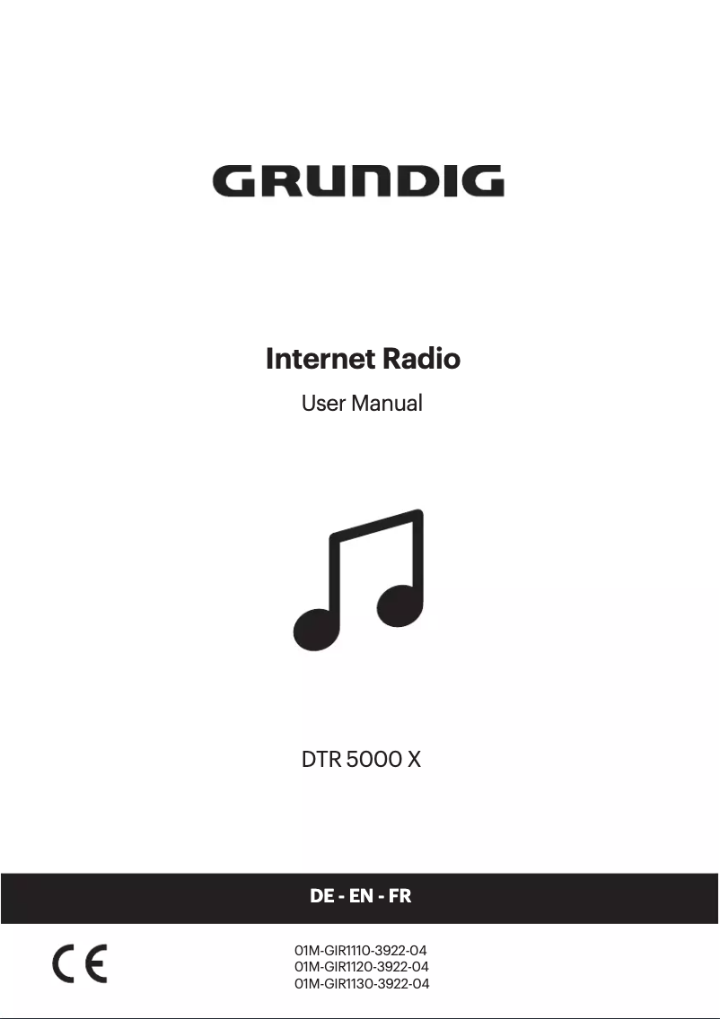 Image de la première page du manuel de l'appareil DTR 5000 X