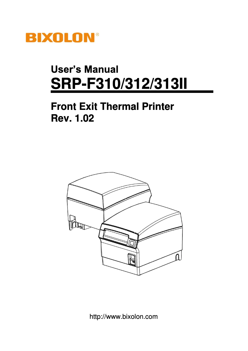 Page n°1 - Manuel utilisateur Bixolon SRP-F312II