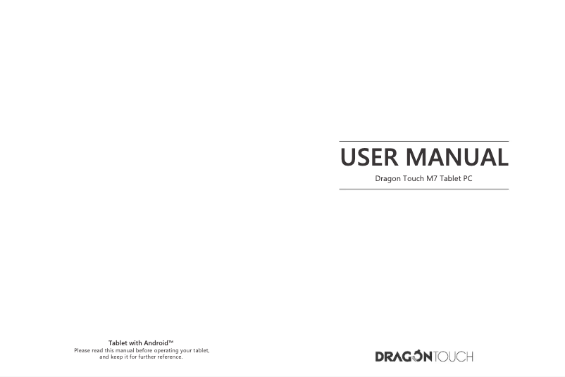 Image de la première page du manuel de l'appareil M7