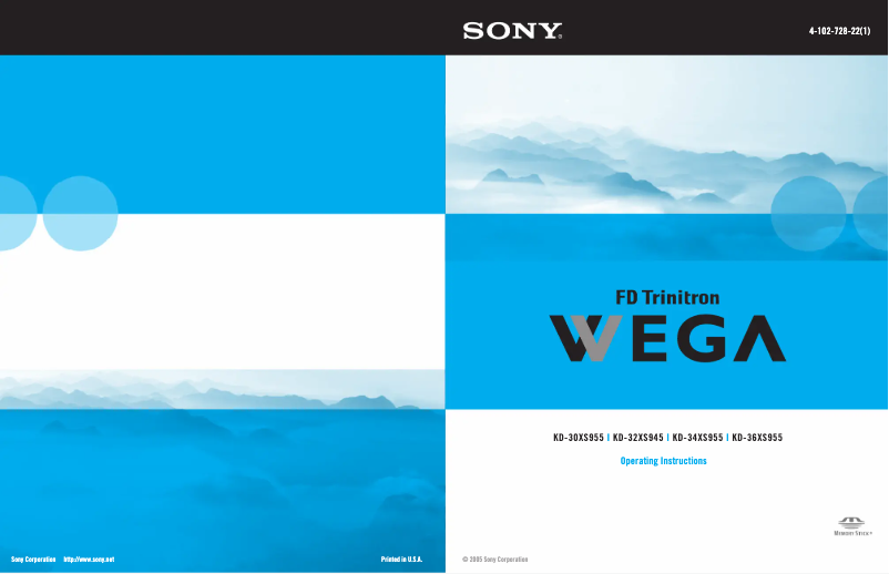 Image de la première page du manuel de l'appareil KD-32XS945