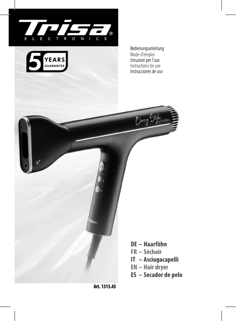 Page 1 de la notice Manuel utilisateur Trisa Classy Style 1313.43