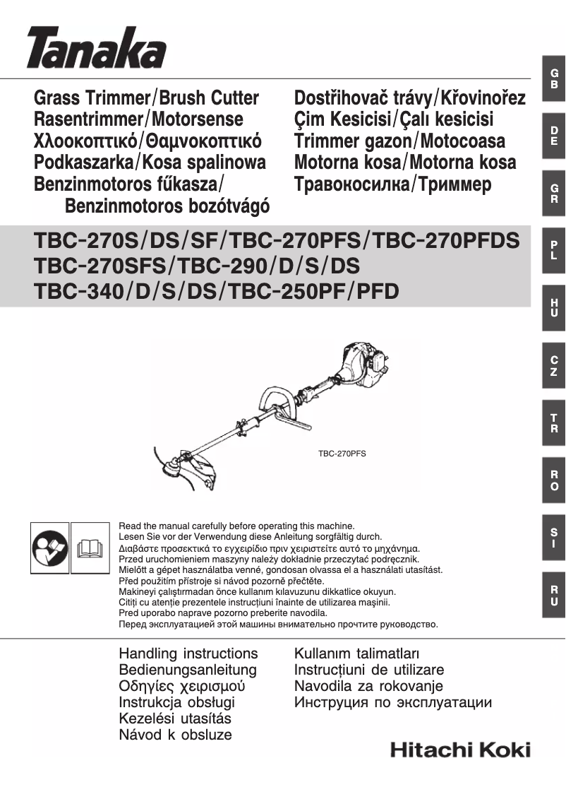 Page n°1 - Manuel utilisateur Tanaka TBC-340
