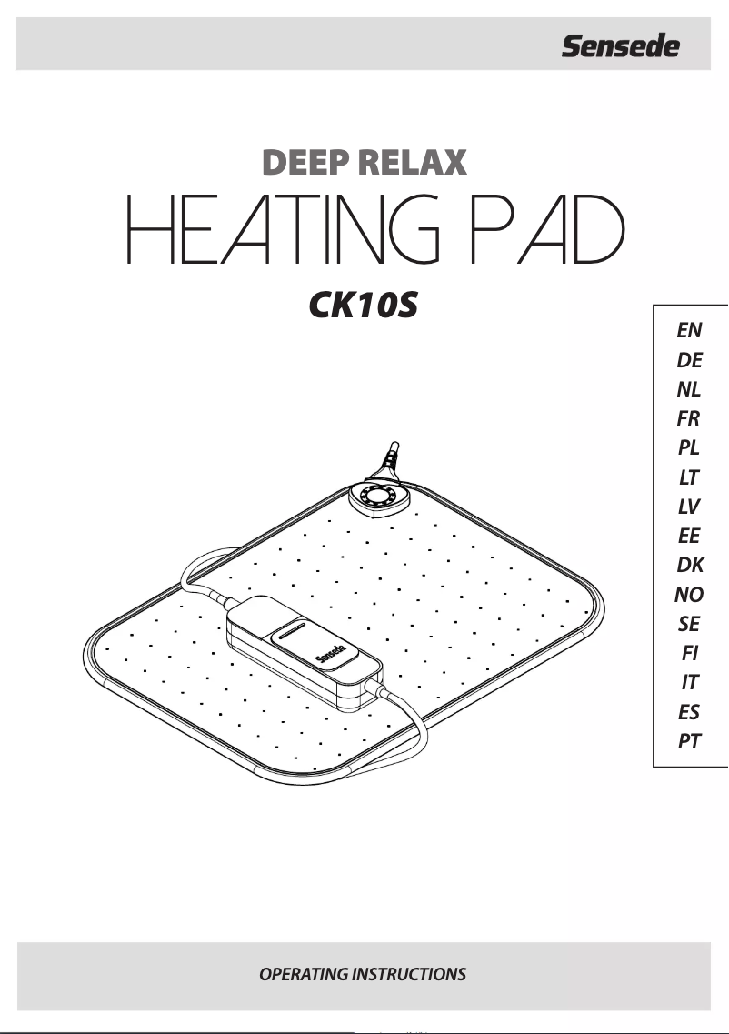 Page n°1 - Manuel utilisateur Sensede Heating Pad CK10S