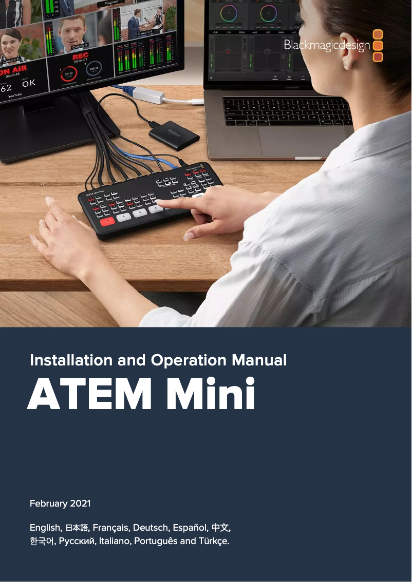 Page n°1 - Manuel utilisateur Blackmagic Design ATEM Streaming Bridge