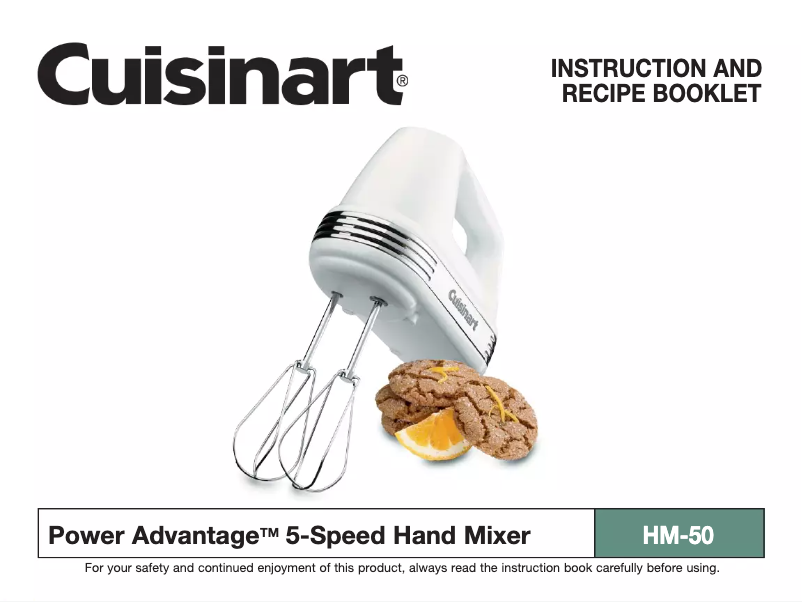 Page n°1 - Manuel utilisateur Cuisinart Power Advantage HM-50