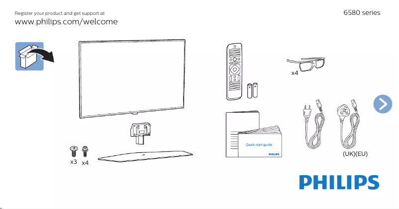 Image de la première page du manuel de l'appareil 6500 series 40PFK6580