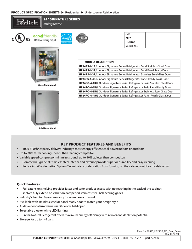 Image de la première page du manuel de l'appareil HP24RS-4-4L