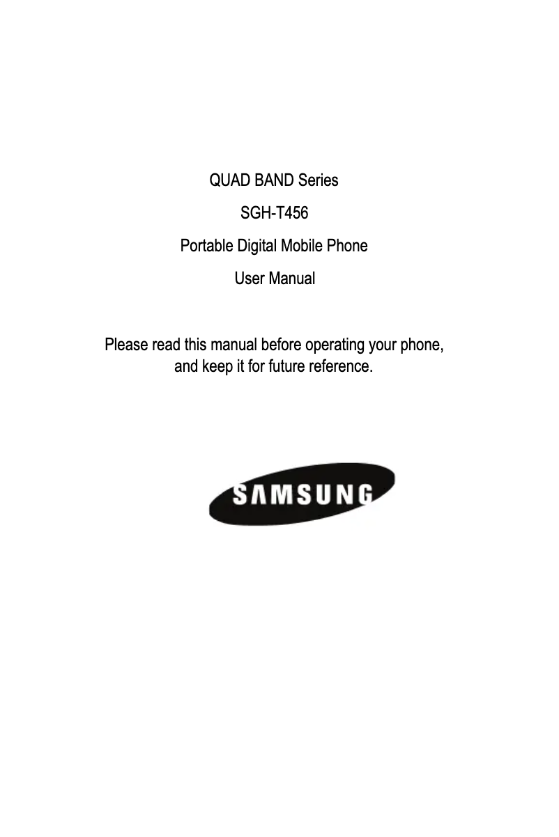 Page 1 de la notice Manuel utilisateur Samsung Gravity T456