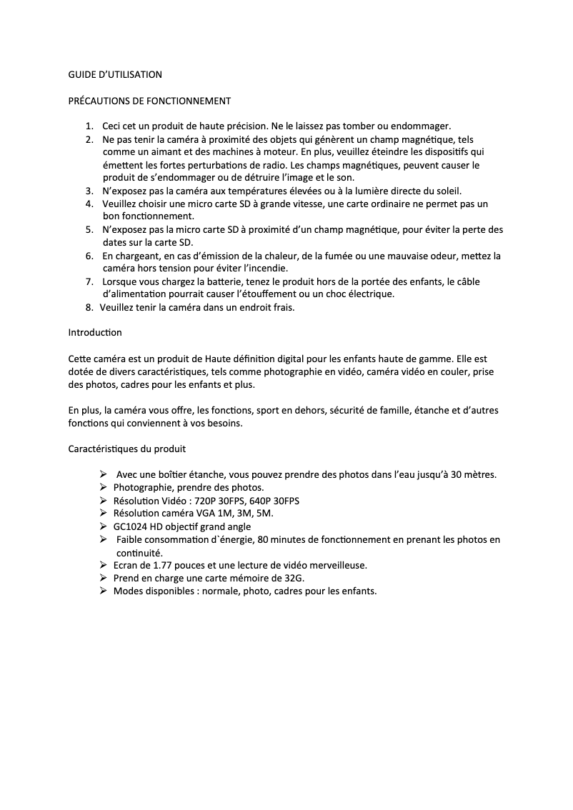 Page 1 de la notice Manuel utilisateur Salora ACE JR