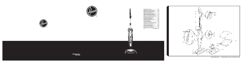 Page 1 de la notice Manuel utilisateur Hoover Steam Capsule CAP1700D 011