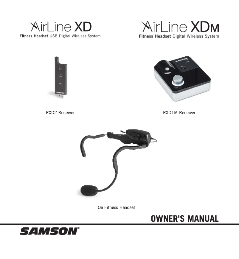 Page 1 de la notice Manuel utilisateur Samson AirLine XD
