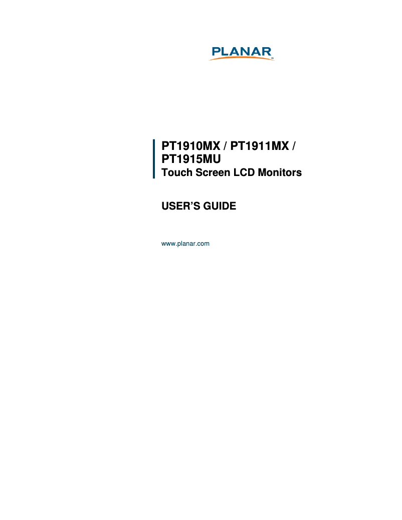 Image de la première page du manuel de l'appareil PT1910MX