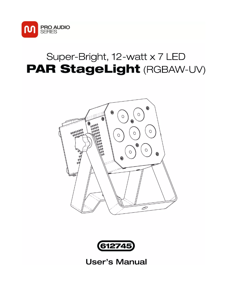 Page n°1 - Manuel utilisateur Monoprice PAR StageLight