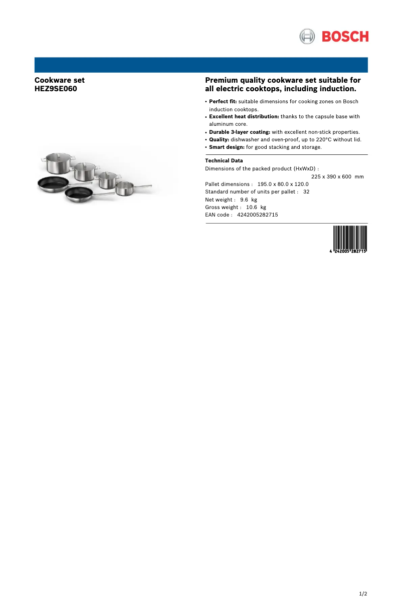 Image de la première page du manuel de l'appareil HEZ9SE060