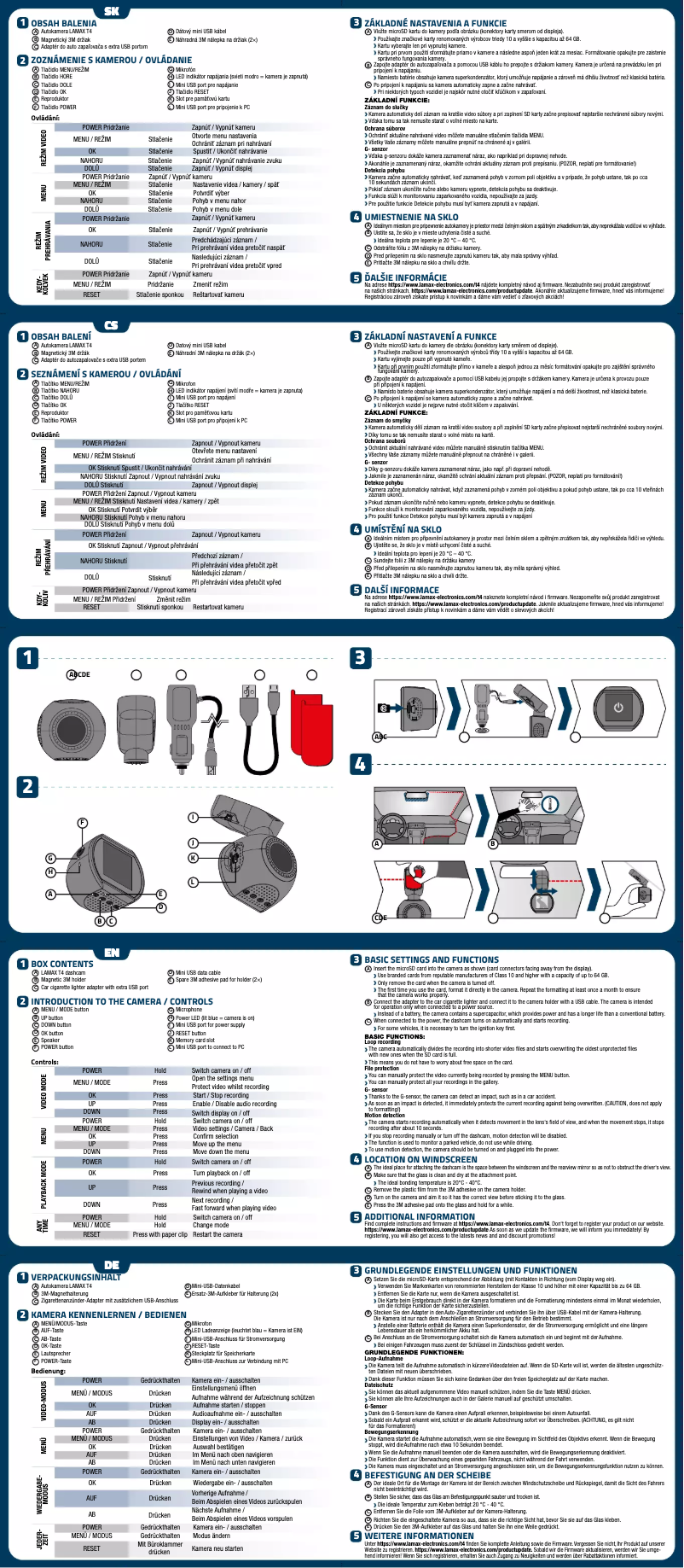 Page 1 de la notice Manuel utilisateur Lamax T4