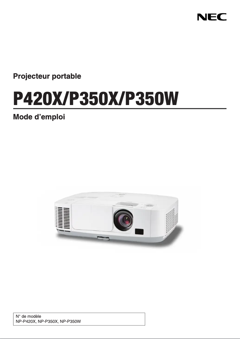 Image de la première page du manuel de l'appareil P420X