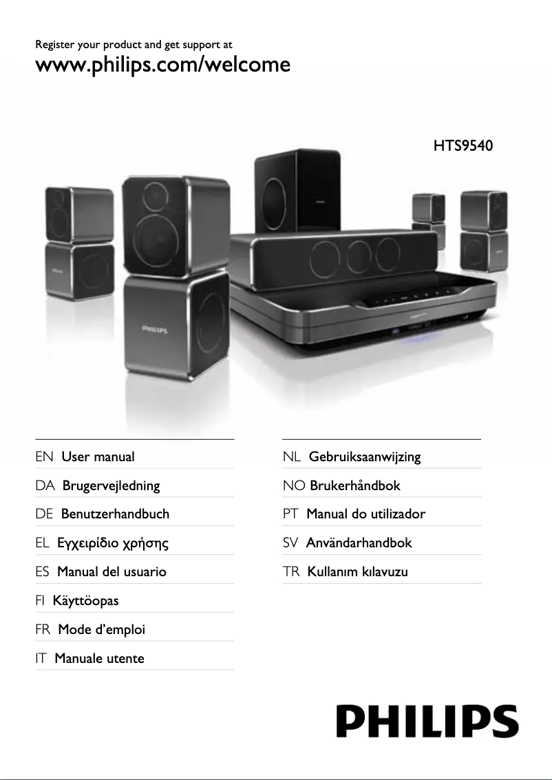 Page n°1 - Manuel utilisateur Philips HTS9540