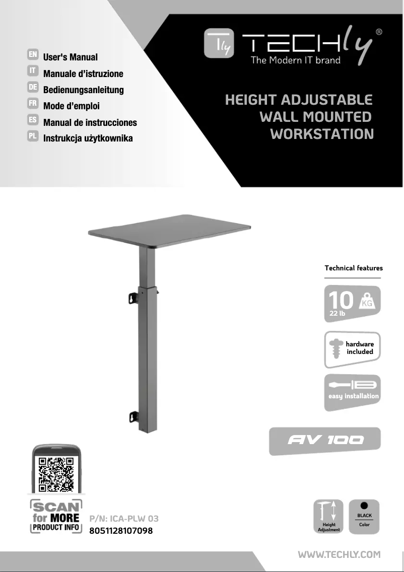 Page n°1 - Manuel utilisateur Techly ICA-PLW 03